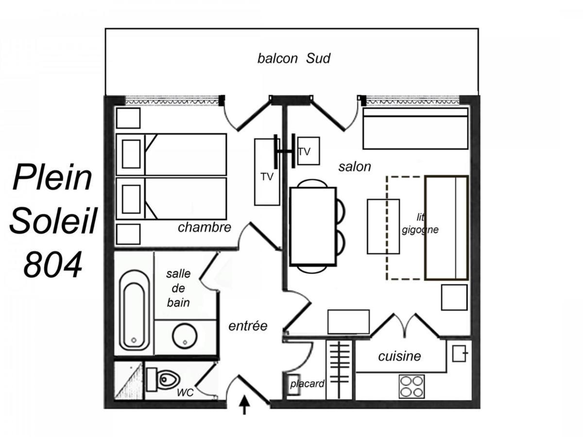 Appartement Ensoleille Avec Tv, Proche Pistes Et Commerces, Residence Plein Soleil, Les Allues - Fr-1-182-18 Méribel Exterior foto